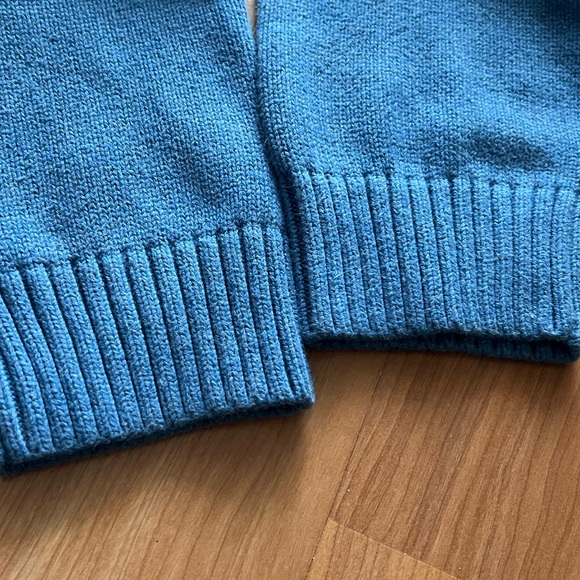 Vintage L.L. Bean Men's Quarter Zip-Up Sweater in Blue Size XL - Picture 6 of 9